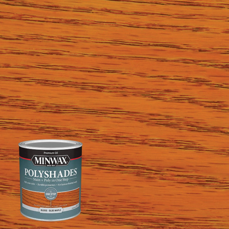 Minwax Polyshades 1 Qt. Gloss Stain & Finish Polyurethane In 1-Step, Olde Maple