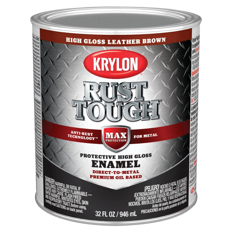 Valspar Anti-Rust Oil-Based Gloss Armor Rust Control Enamel, Brown, 1 Qt.