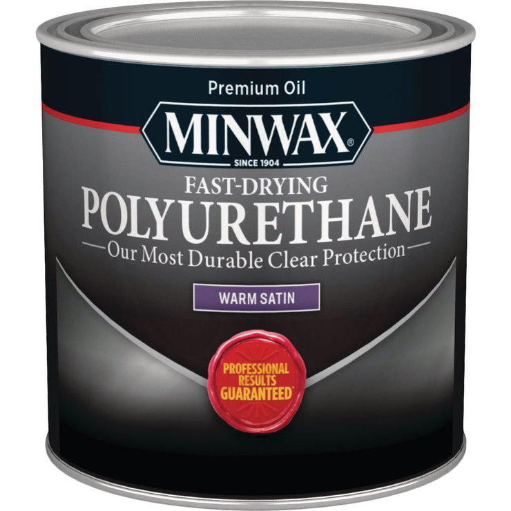 Minwax Satin Fast-Drying Interior Polyurethane, 1/2 Pt.