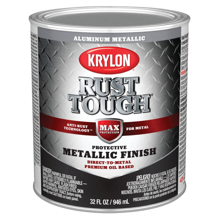 Valspar Anti-Rust Oil-Based Gloss Armor Rust Control Enamel, Aluminum, 1 Qt.