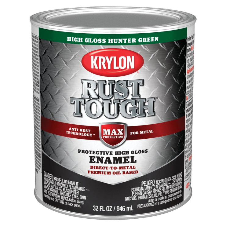 Valspar Anti-Rust Oil-Based Gloss Armor Rust Control Enamel, Hunter Green, 1 Qt.