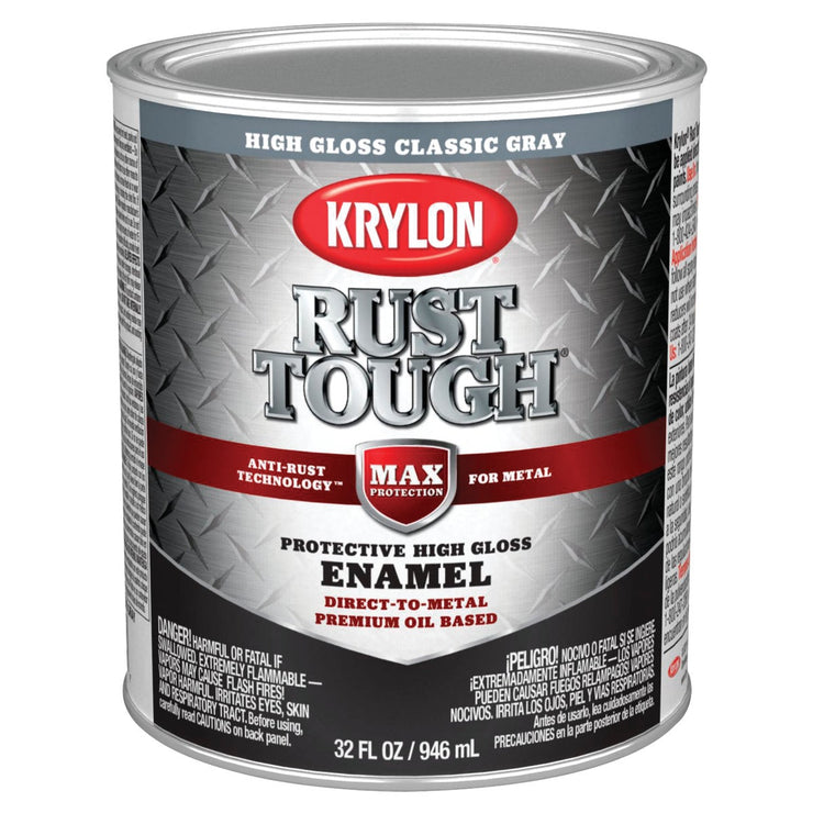 Valspar Anti-Rust Oil-Based Gloss Armor Rust Control Enamel, Gray, 1 Qt.