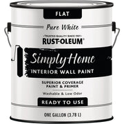 Simply Home Flat Pure White Interior Wall Paint, Gallon