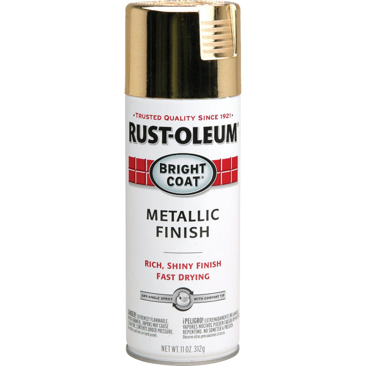 Rust-Oleum Bright Coat Gold Metallic Gloss 11 Oz. Stops Rust Spray Paint