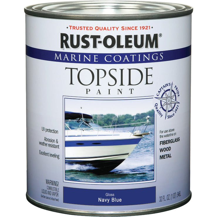 Rust-Oleum Gloss Marine Boat Topside Paint, Navy Blue, 1 Qt.