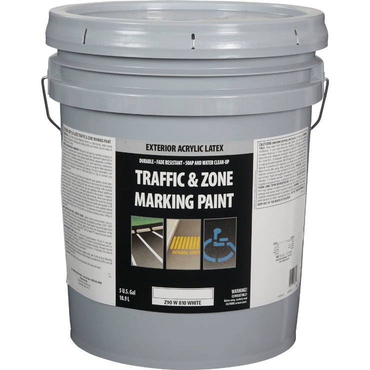 Traffic And Zone White Latex 5 Gal Traffic Paint