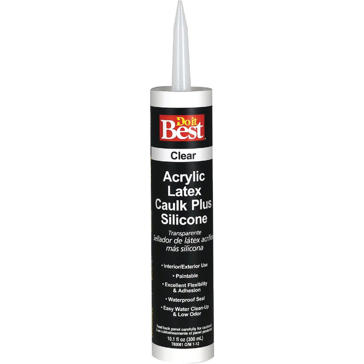 Do it Best 10.1 Oz. Clear Siliconized Acrylic Latex Caulk