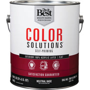 Do it Best Color Solutions 100% Acrylic Latex Self-Priming Flat Exterior House Paint, Neutral Base, 1 Gal.