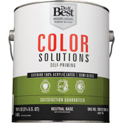 Do it Best Color Solutions 100% Acrylic Latex Self-Priming Semi-Gloss Exterior House Paint, Neutral Base, 1 Gal.