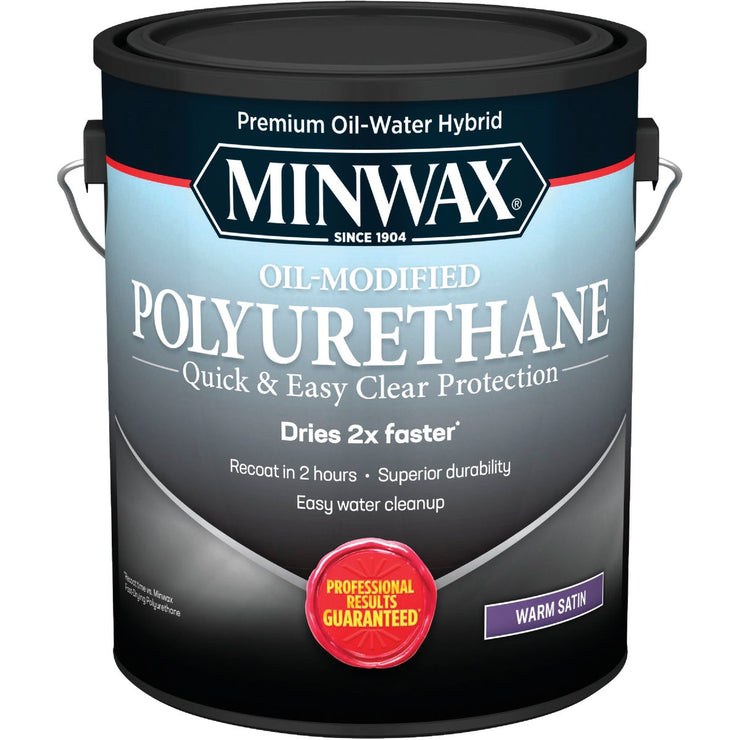 Minwax Satin Water Based Oil-Modified Interior Polyurethane, 1 Gal.
