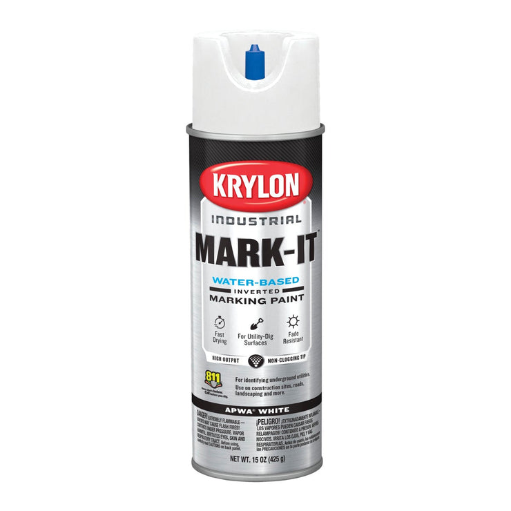 Krylon APWA White 15 Oz. Inverted Marking Spray Paint