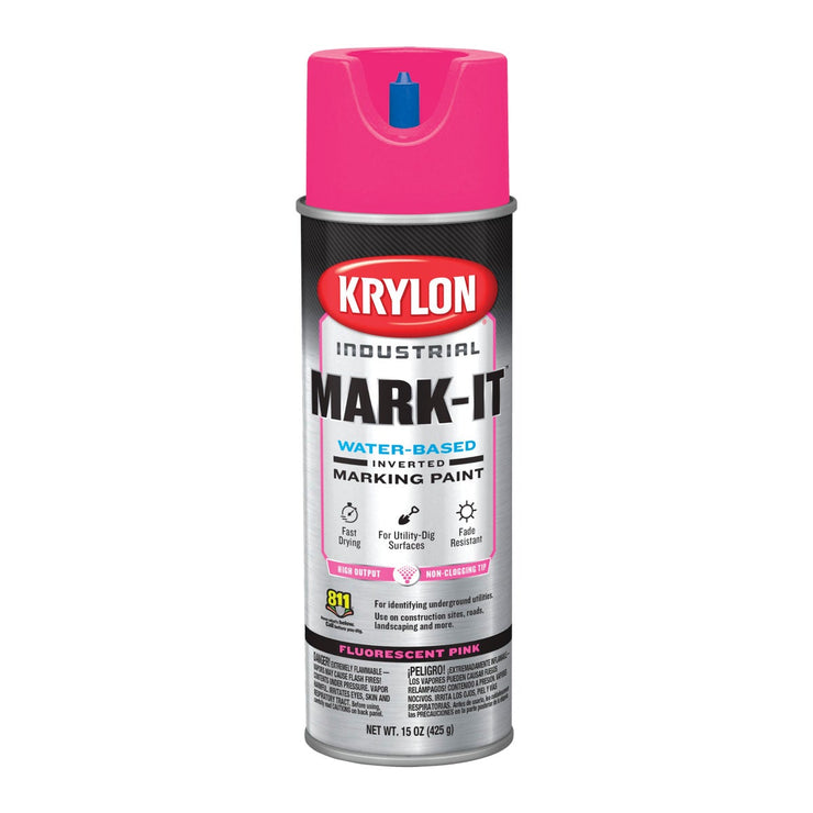 Krylon Fluorescent Pink 15 Oz. Inverted Marking Spray Paint