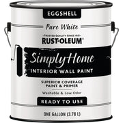 Simply Home Eggshell Pure White Interior Wall Paint, Gallon