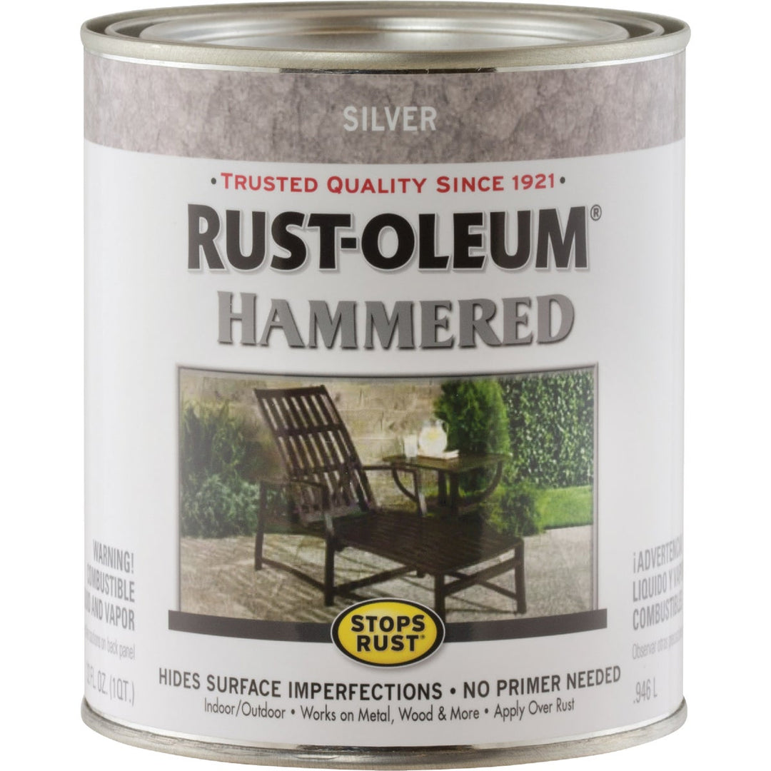 Rust-Oleum Stops Rust Hammered Paint, Silver, – Hemlock Hardware
