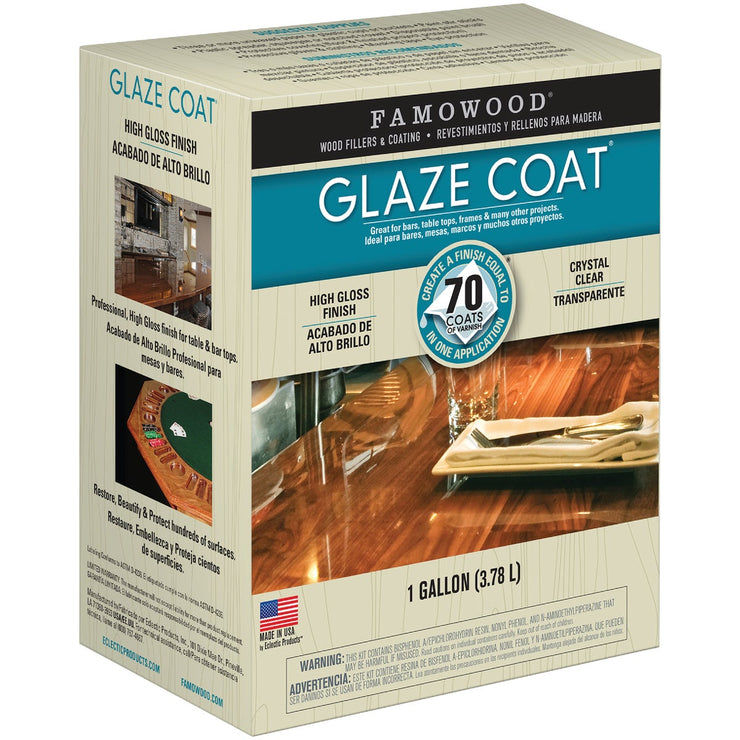 FAMOWOOD GLAZE COAT 128 Oz. High-Gloss Pour On Finish
