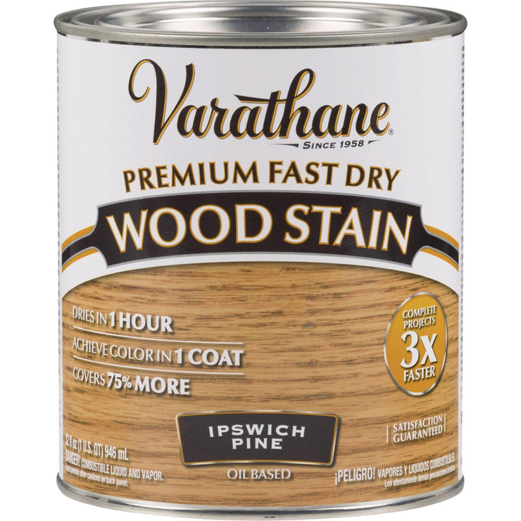 Varathane Fast Dry Ipswich Pine Urethane Modified Alkyd Interior Wood Stain, 1 Qt.