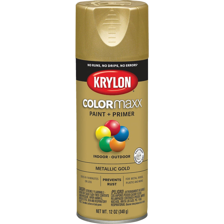 Krylon ColorMaxx 11 Oz. Metallic Gloss Spray Paint, Gold