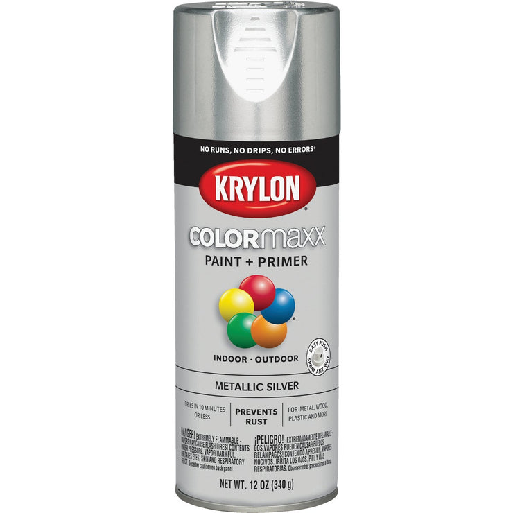 Krylon ColorMaxx 11 Oz. Metallic Gloss Spray Paint, Silver