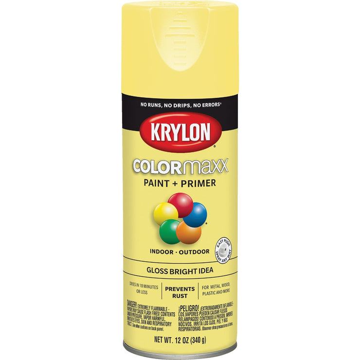 Krylon ColorMaxx 12 Oz. Gloss Spray Paint, Bright Idea