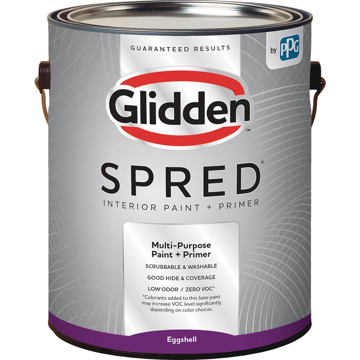 Glidden Spred Interior Paint + Primer Eggshell White & Pastel Base 1 Gallon