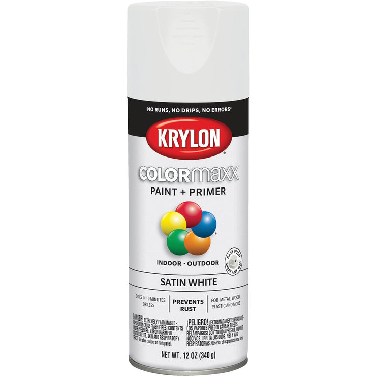 Krylon ColorMaxx 12 Oz. Satin Spray Paint, White
