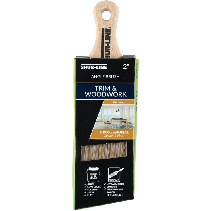 Shur-Line Shur-Flow Paint + Primer 2 In. Angled Short Handle Trim Paint Brush