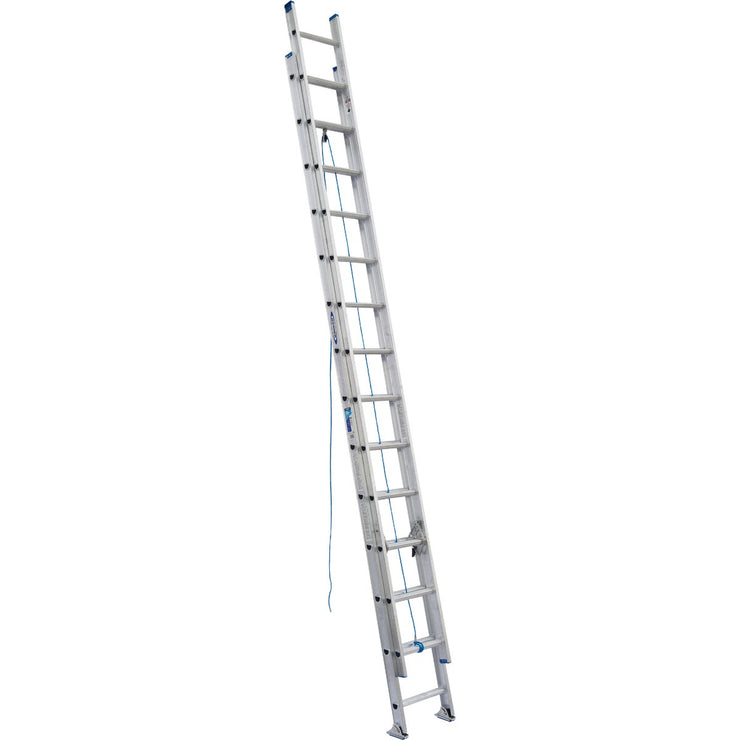Werner 28 Ft. Aluminum Extension Ladder with 250 Lb. Load Capacity Type I Duty Rating