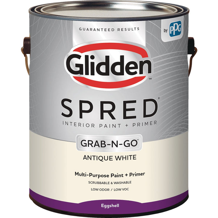 Glidden Spred Interior Paint + Primer Grab-N-Go Antique White Eggshell 1 Gallon