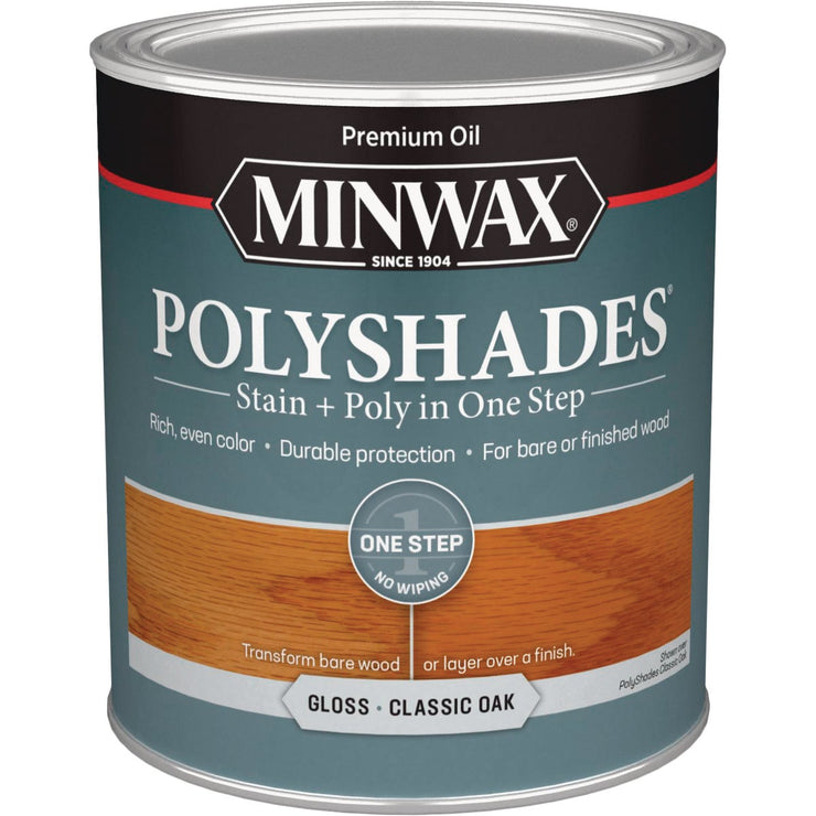 Minwax Polyshades 1 Qt. Gloss Stain & Finish Polyurethane In 1-Step, Classic Oak