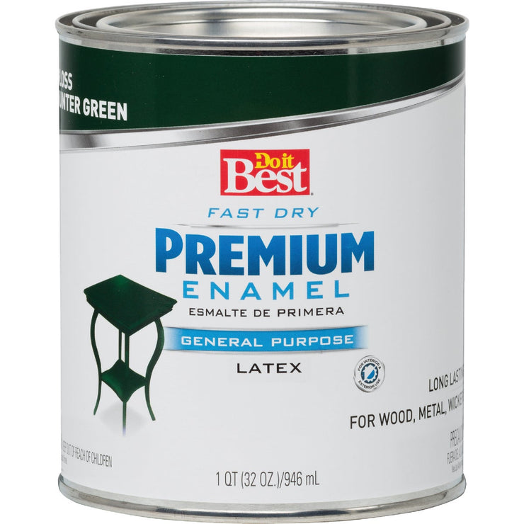Do it Best Fast Dry Acrylic Latex Gloss Premium Enamel, Hunter Green, 1 Qt.