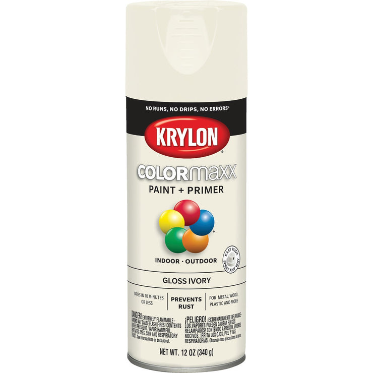 Krylon ColorMaxx 12 Oz. Gloss Spray Paint, Ivory