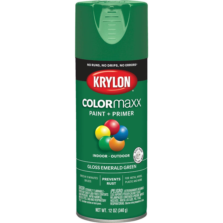 Krylon ColorMaxx 12 Oz. Gloss Spray Paint, Emerald Green