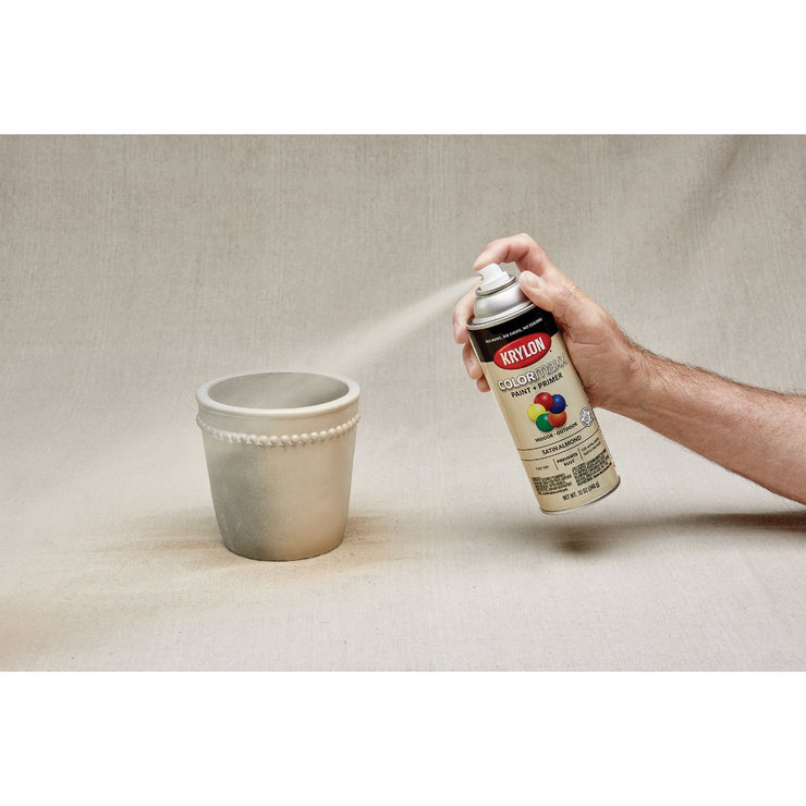 Krylon ColorMaxx 12 Oz. Satin Spray Paint, Almond – Hemlock Hardware