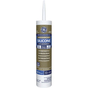 GE Advanced Silicone 2 Window & Door Sealant, White, 10.1oz
