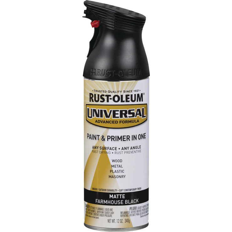 Rust-Oleum Universal 12 Oz. Matte Farmhouse Black Paint