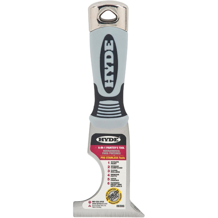 Hyde Pro Stainless 6-In-1 Multi-Purpose Painter&