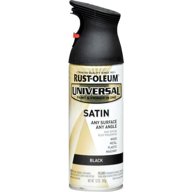 Rust-Oleum Universal 12 Oz. Satin Black Paint