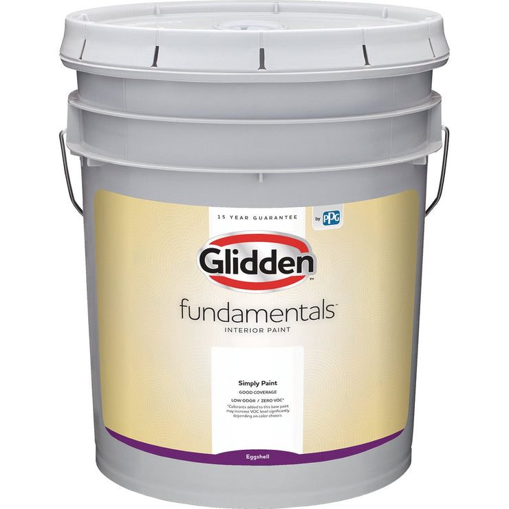 Glidden Fundamentals Interior Paint Eggshell White & Pastel Base 5 Gallon