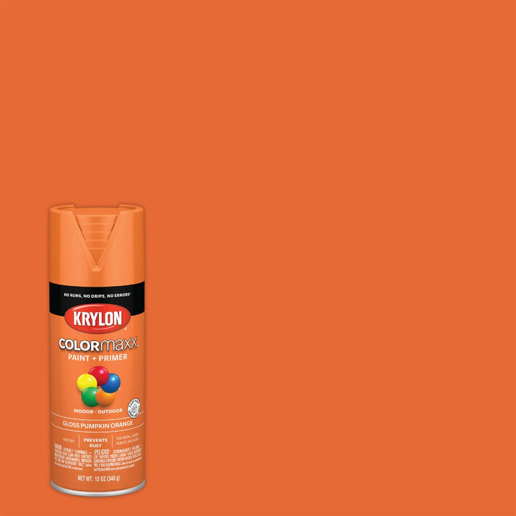 Krylon ColorMaxx 12 Oz. Gloss Spray Paint, Pumpkin Orange