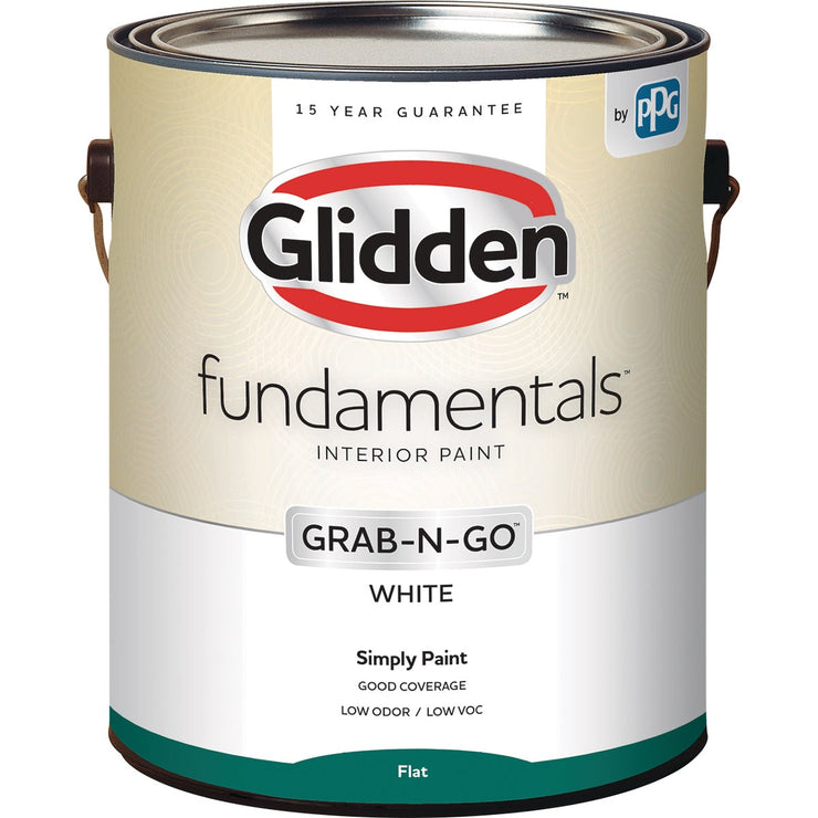Glidden Fundamentals Grab-N-Go White Flat 1 Gallon