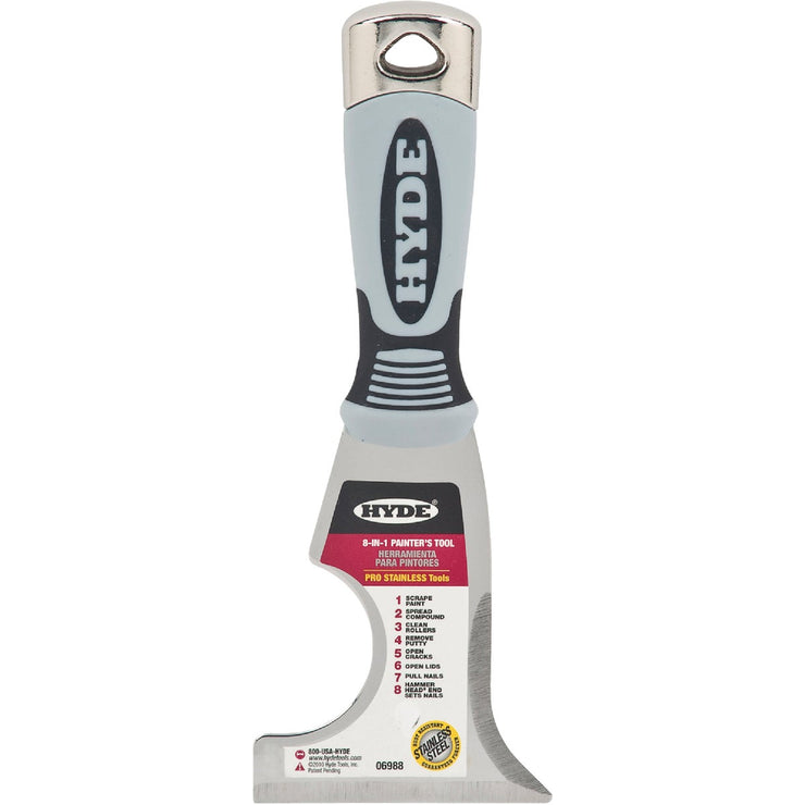 Hyde Pro Stainless 8-In-1 Multi-Purpose Painter&