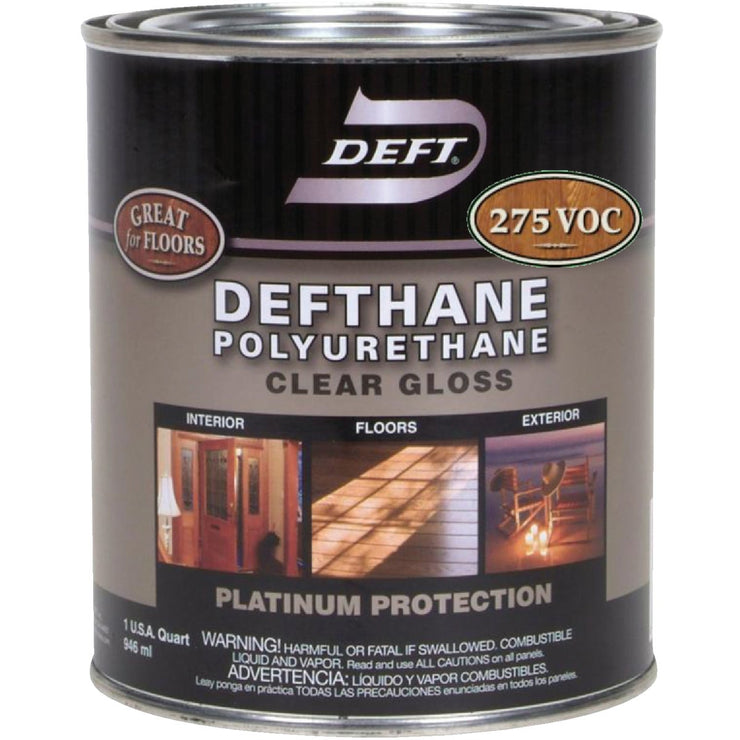 Deft Defthane VOC Gloss Clear Interior/Exterior Polyurethane, 1 Qt. –  Hemlock Hardware