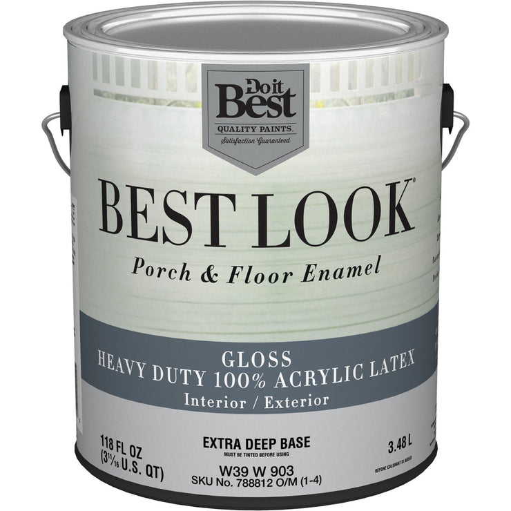 Best Look 1 Gal. Extra Deep Base Heavy-Duty Acrylic Latex Gloss Porch & Floor Enamel