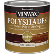 Minwax Polyshades 1/2 Pt. Satin Stain & Finish Polyurethane In 1-Step, Mission Oak