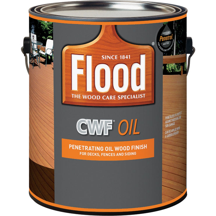 Flood CWF Oil Penetrating Exterior Wood Finish & Preservative, Cedar, 1 Gal.