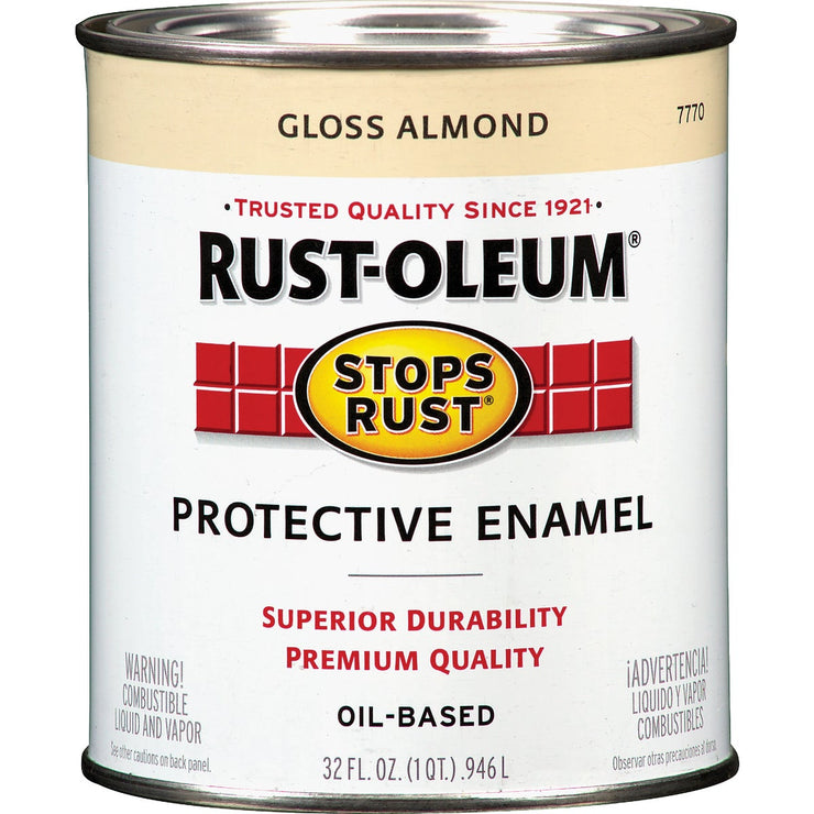 Rust-Oleum Stops Rust Oil Based Gloss Protective Rust Control Enamel, Almond, 1 Qt.