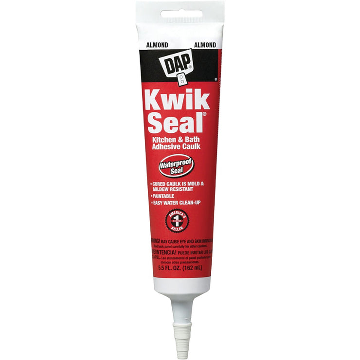 Dap Kwik Seal 5.5 Oz. Almond Kitchen & Bath Adhesive Caulk