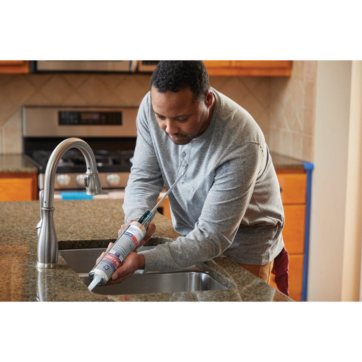 GE Tub & Tile Silicone 1 Sealant, Clear, 10.1 Oz. (GE612)