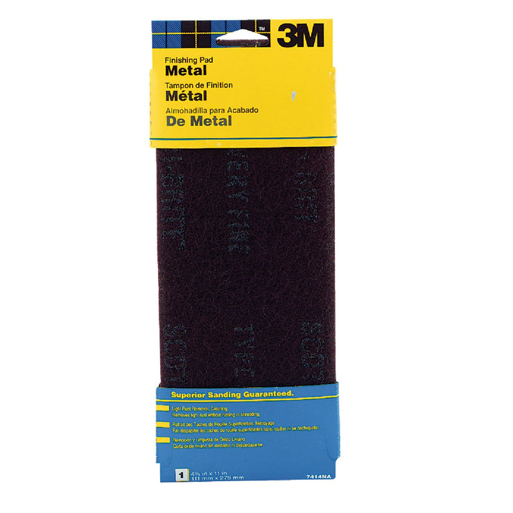 3M 4-1/2 In. x 11 In. Metal Finishing Abrasive Stripping Pad