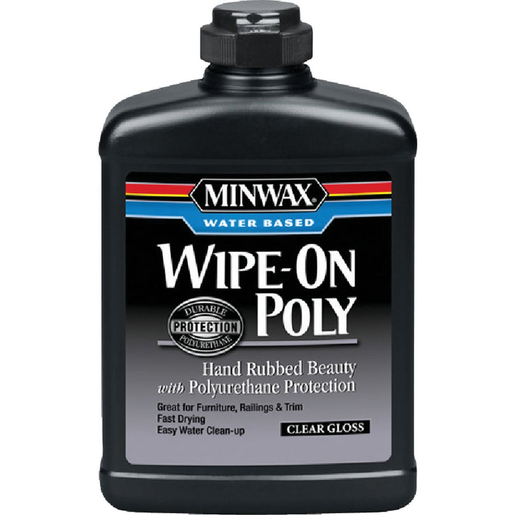 Minwax Gloss Water Based Wipe-On Interior Polyurethane, 1 Pt.
